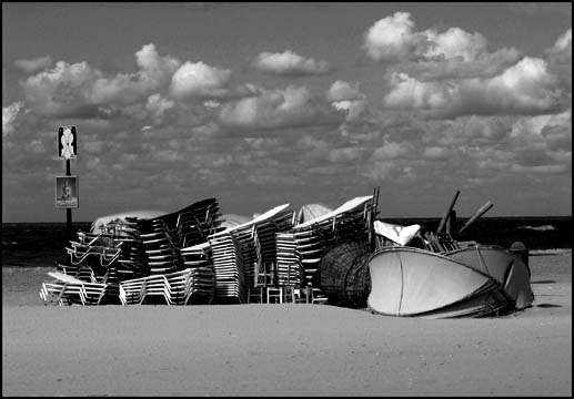 Stacked chairs,Scheveningen,